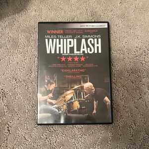 Whiplash (DVD) Movie Case - Black and Red Cover